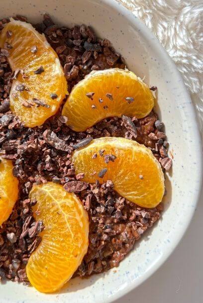 dark chocolate orange protein oats