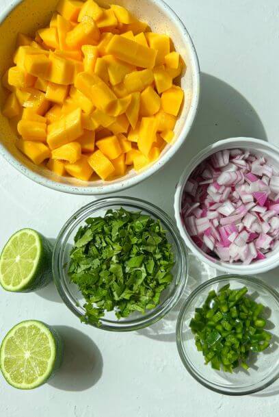 sweet and spicy mango salsa