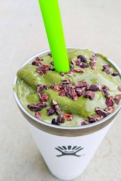 mint chocolate chip protein smoothie