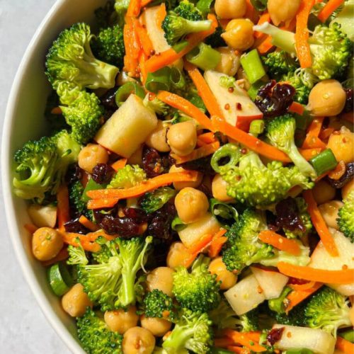 Healthy Broccoli and Chickpea Apple Salad