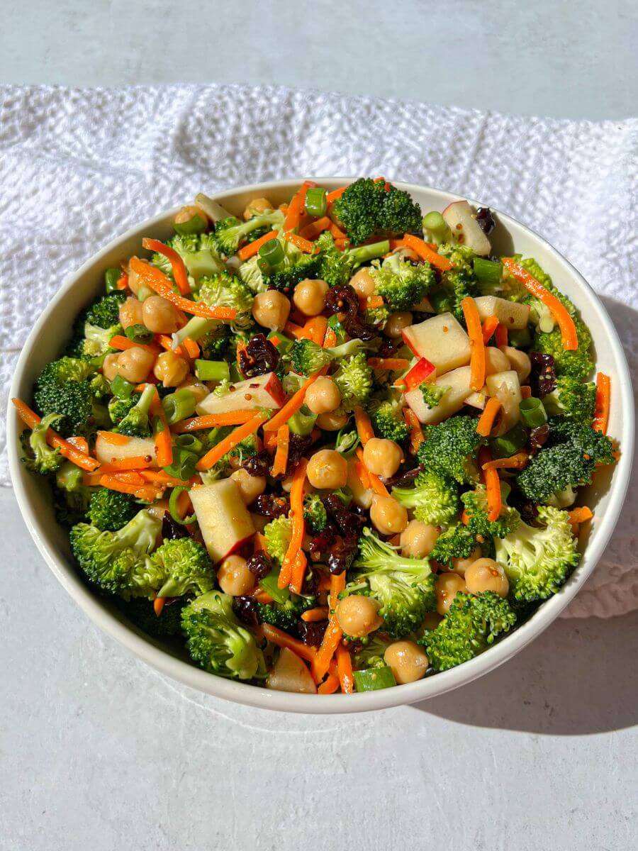 Healthy Broccoli and Chickpea Apple Salad