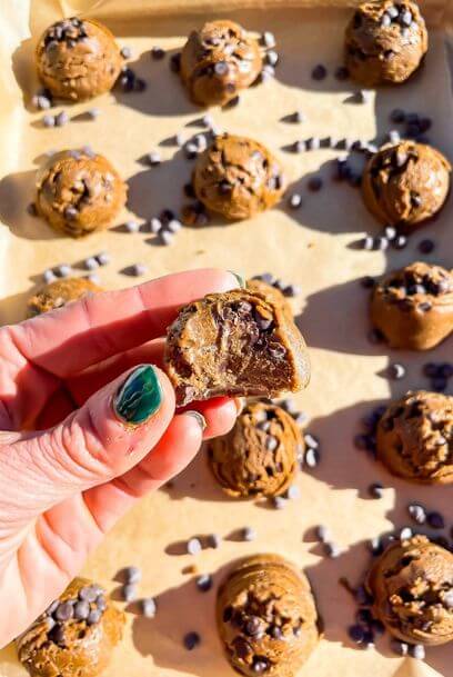 Gingerbread Chocolate Cookie Dough Bites