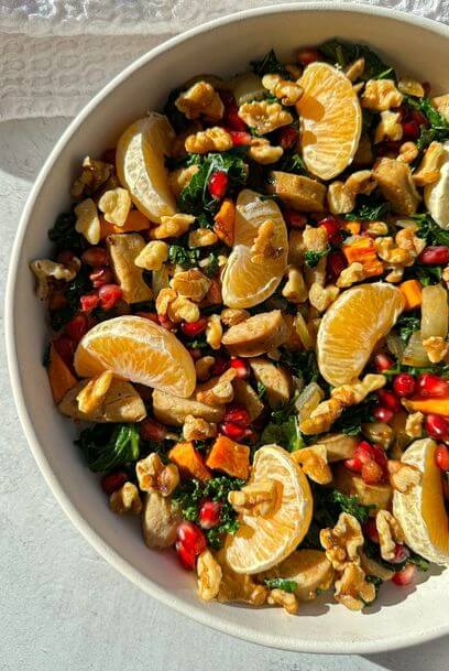 Warm Kale Winter Salad