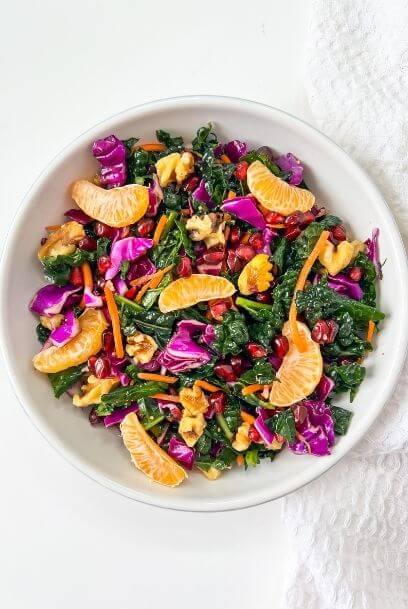 Winter Rainbow Kale Salad - Laura Live Well