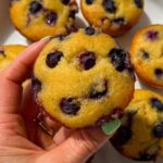 Paleo Lemon Blueberry Muffins healthy high-protein muffins