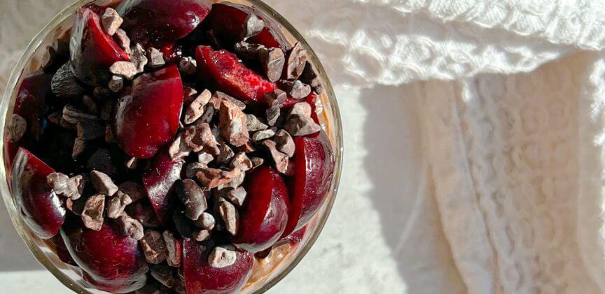 Chocolate Cherry Chia Pudding