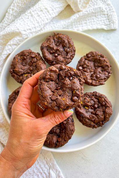 Healthy Chocolate Zucchini Muffins