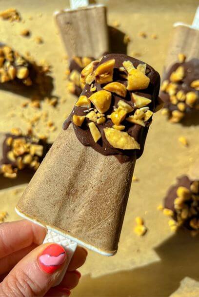 Peanut Butter Banana Protein Popsicles