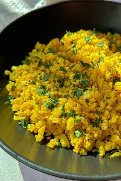 golden turmeric cauliflower rice