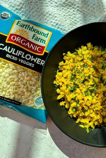 golden turmeric cauliflower rice