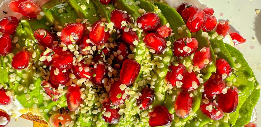 Avocado Pomegranate Toast