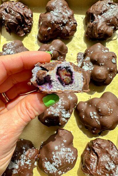 Chocolate Blueberry Froyo Clusters 