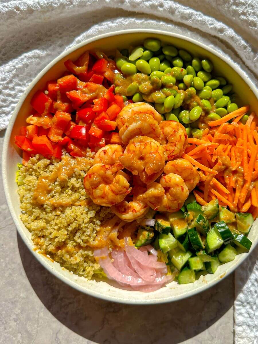 Thai Shrimp Salad with Peanut Dressing
