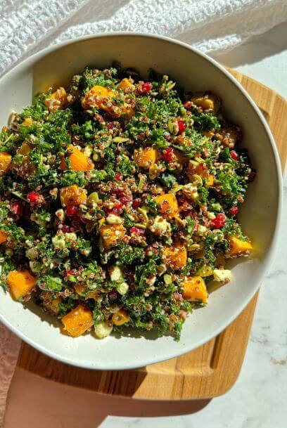 Autumn Kale, Quinoa, & Butternut Salad - Laura Live Well