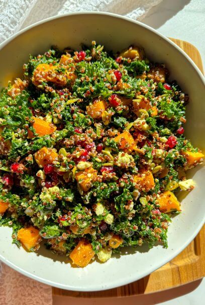 Autumn Kale, Quinoa, & Butternut Salad