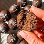 Chocolate Chickpea Brownie Batter Protein Bites