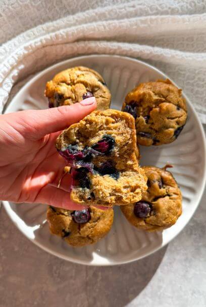 Healthy Banana Blueberry Muffins (Gluten & Dairy-Free Option + Toddler-Friendly)