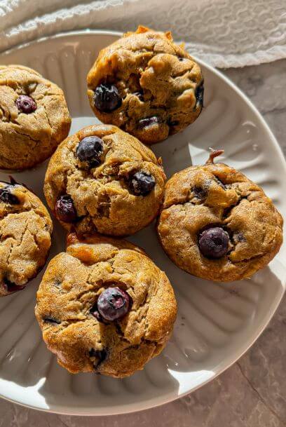 Healthy Banana Blueberry Muffins (Gluten & Dairy-Free Option + Toddler-Friendly)