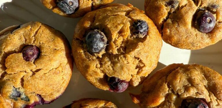 Healthy Banana Blueberry Muffins (Gluten & Dairy-Free Option + Toddler-Friendly)