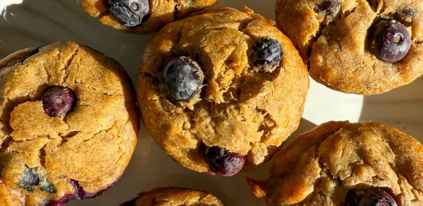 Healthy Banana Blueberry Muffins (Gluten & Dairy-Free Option + Toddler-Friendly)