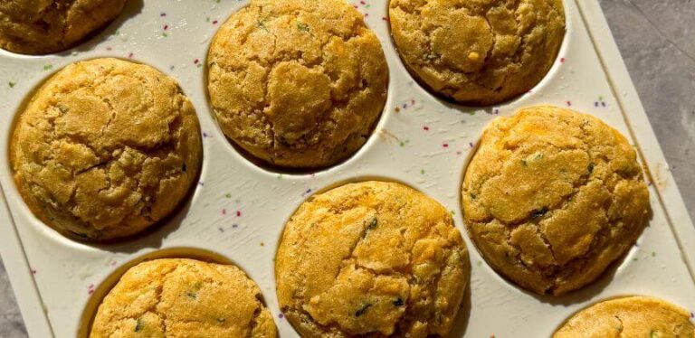 Cheesy Zucchini Cornbread Muffins (Gluten-Free & Dairy-Free Options)
