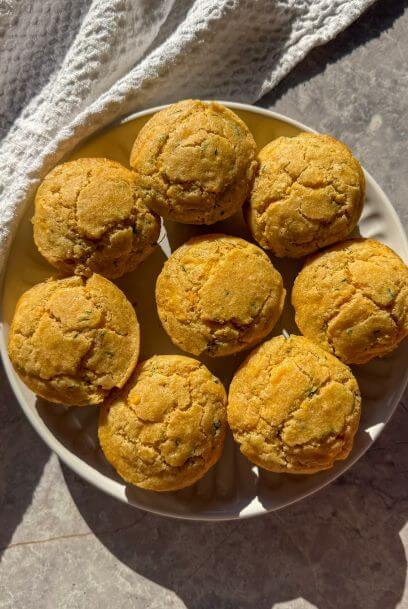 Cheesy Zucchini Cornbread Muffins (Gluten-Free & Dairy-Free Options)