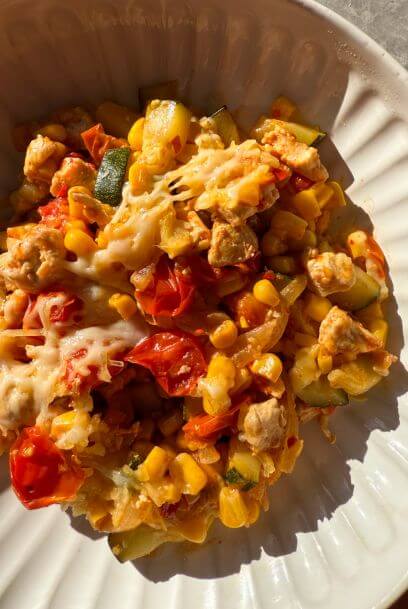 Harissa Chicken and Summer Veggie Skillet