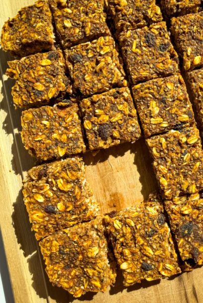 Healthy Toddler Pumpkin Oatmeal Bars (No Added Sugar)