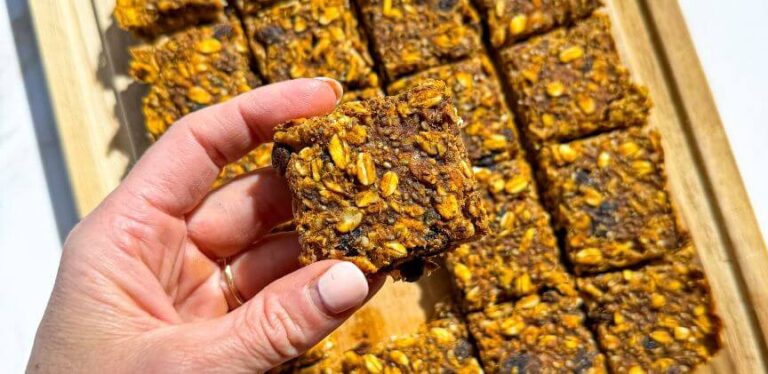 Healthy Toddler Pumpkin Oatmeal Bars (No Added Sugar)