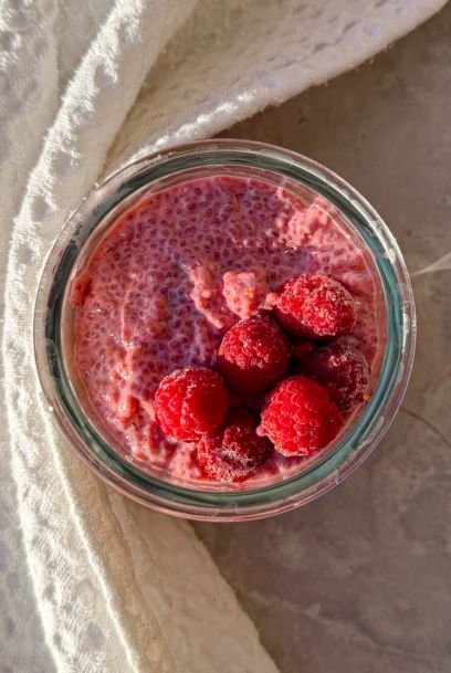 Raspberry Chia Pudding for Toddlers (High-Protein & Naturally Sweetened)