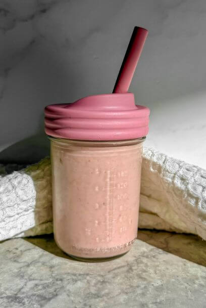 Strawberry Banana Smoothie for Toddlers (With Hidden Veggies & Protein)