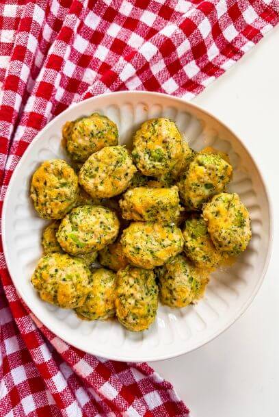 Toddler Cheesy Broccoli Chicken Nuggets