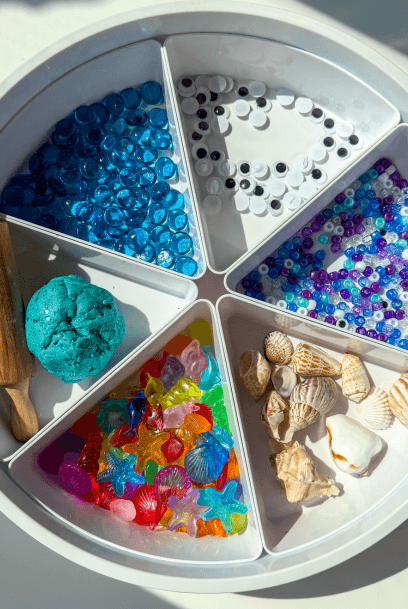 Ocean Playdough Activity: easy homemade ocean play and ocean playdough sensory activity for toddlers, preschool, and kids 